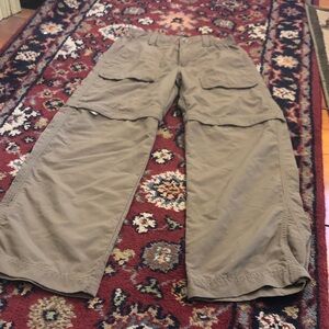 White Sierra Tan Convertible Cargo Pants for Kids